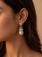 Moonlight Pearl silver pendant set for women