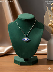 Visionloop silver chain pendant