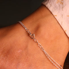 Layer Gleam Silver payal for women