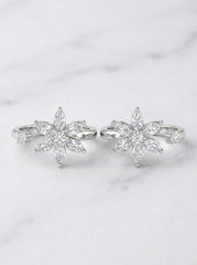 Florashine silver toerings for women