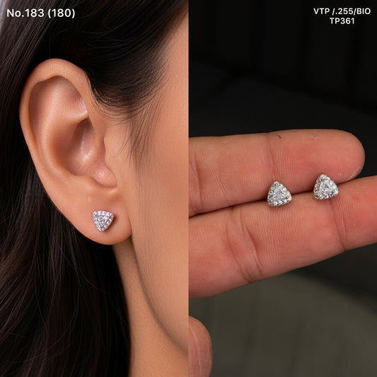 Trispark silver studs