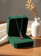 Vermilion vibe silver chain pendant