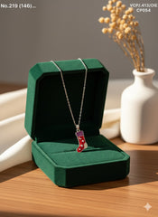Vermilion vibe silver chain pendant