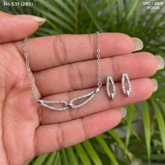 Bhavya silver pendant set for women