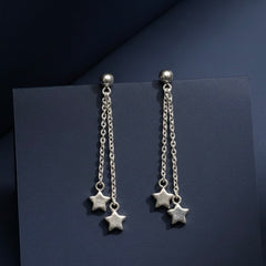 Star drift silver earrings