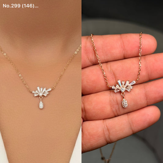 Dewdrop Blossom silver chain Pendant