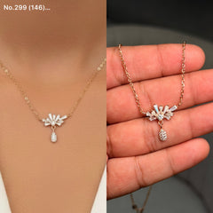 Dewdrop Blossom silver chain Pendant