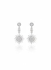 Radiance charm silver earrings