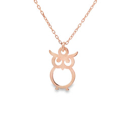 Owl Charm Silver chain pendant