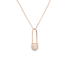 Punk Pin Charm silver chain pendant