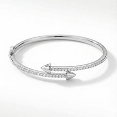 Arrow shine silver kada for women