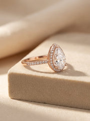 Drop shine silver ring for women