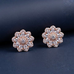 Designer bloom silver stud
