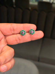 Olive blossom silver stud