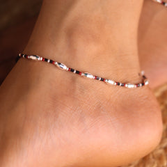 Ziya Colour Bliss Silver Payal for Women