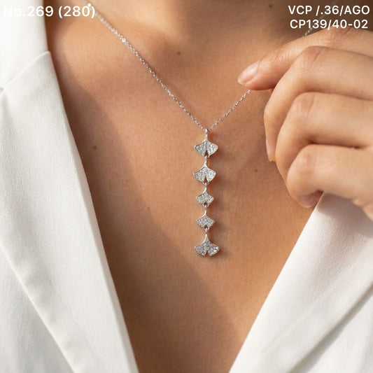 Charm drift silver chain pendant for women