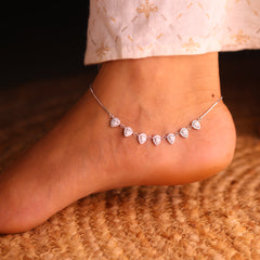 EternaGlow Silver Payal for Women