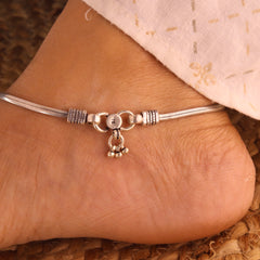 Gulbahar silver Payal for women