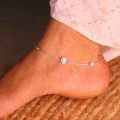 Silver Nayra Drop payal