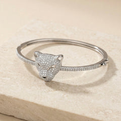 Tiger charms silver kada for women