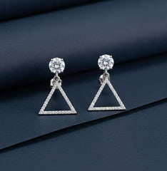 Flash spark silver earrings