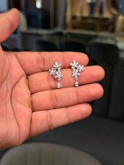 Celestia blossoms cluster silver earrings