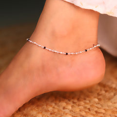 Silver Kaala Tika Silver Payal