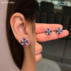 Vintage aura silver stud