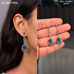 Lush gem silver earrings
