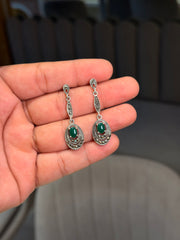 Lush gem silver earrings