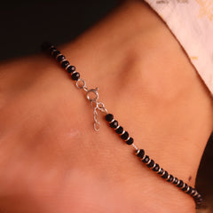 Black Bold ColorPop Silver payal for women