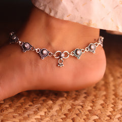 Imperial stonecraft silver anklet