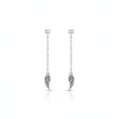 Leaffall dangles silver earrings