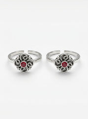 Crystal dew silver toerings for women