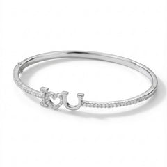 Love charm silver kada for women
