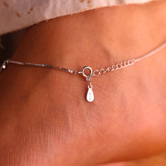 CharmLoop Silver Payal for Women