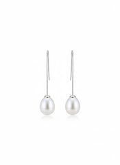 Pearl drift silver earrings