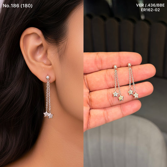 Star drift silver earrings