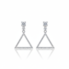 Flash spark silver earrings