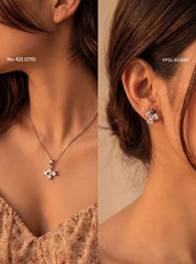 Evermist silver pendant set for women