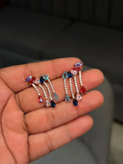Celestia multi-stone silver earrings