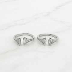 Shine loop silver toerings