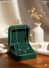 Celestial contrast silver chain pendant