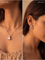 Moonlight stone silver pendant set for women