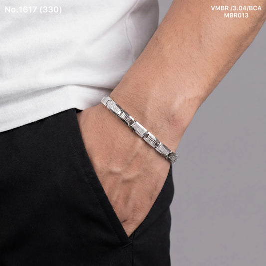 Hexa men’s silver bracelet