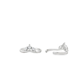 Heaven leaf silver toe rings for women