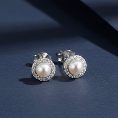 Pure pearl silver stud
