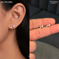 Delicate flutter silver stud