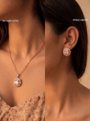 Frost shine silver pendant set for women