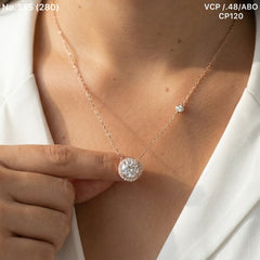 Cosmic shine silver chain pendant for women